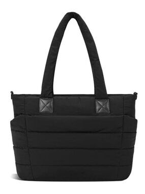 Puffer Tote Bag Quilted Nylon Large Travel Work Handbag Zipper Lightweight